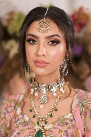Coral Lips Traditional Makeup Look