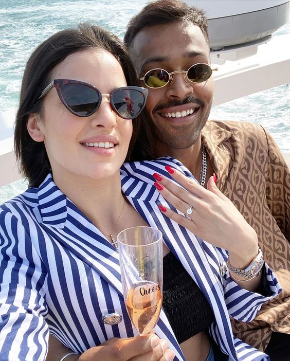 Hardik Pandya with Wife Natasha